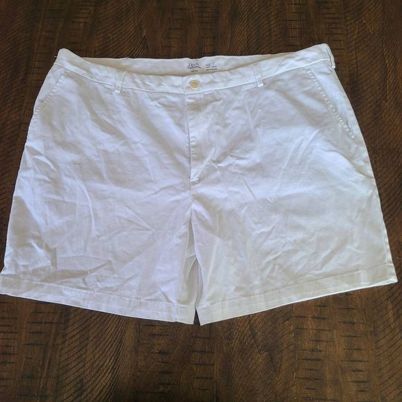 Izod saltwater stretch white chino shorts - Picture 6 of 6